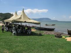 Tents at the shore